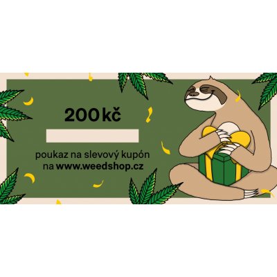 WeedShop Dárkový poukaz na slevový kupón v hodnotě 200 Kč