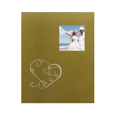 Svatební fotoalbum, samolepící, BSS-20W LOVE 2 OLIVOVÉ – Zboží Živě