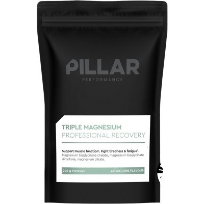PILLAR Performance Triple Magnesium Powder prášek 200 g sáček Citron a limetka – Hledejceny.cz
