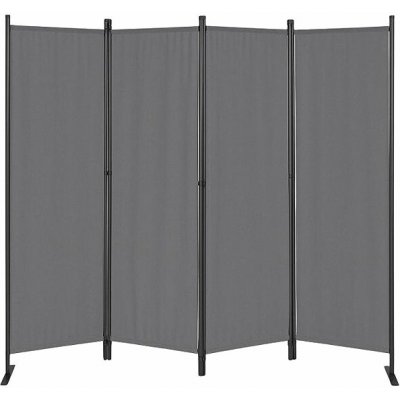 MultiGarden AW-022/4TLG Skládací zahradní a pokojový paraván 4dílný 167 × 216 cm šedý – Zboží Dáma