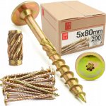 Lun Fix Tesařské vruty 5x80 TORX s talířovou hlavou, 200 ks – Hledejceny.cz