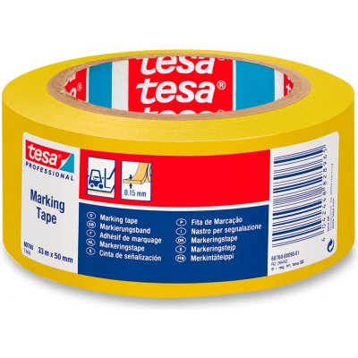 Tesa výstražná značkovací páska 50 mm x 33 m žlutá – Hledejceny.cz