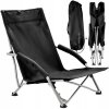 Zahradní židle a křeslo METEOR Beach Chair COAST Černá Lounger Skládací opalovací křeslo Camping Chair