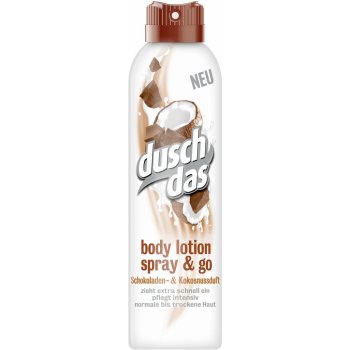 Dusch das Spray & Go tělové mléko vůně čokolády a kokosu 190 ml