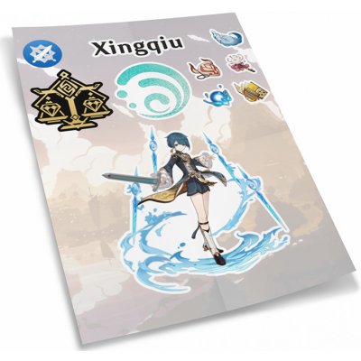 Genshin Impact Sada 10 samolepek Xingqiu – Zboží Živě