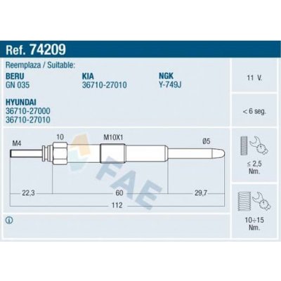 Žhavicí svíčka FAE 74209 – Hledejceny.cz