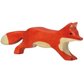 Holztiger Běžící červená liška zvířátko z lesa