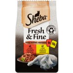 Sheba Fresh & Fine Hovězí a Kuřecí ve šťávě 6 x 50 g – Zboží Mobilmania