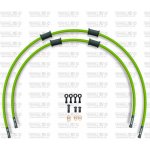 RACE Hadice přední brzdy sada Venhill POWERHOSEPLUS KAW-12002FB-GR (2 hadice v sadě) zelené hadice, černé koncovky – Zboží Mobilmania