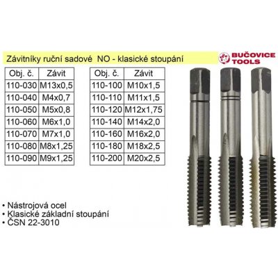 BUČOVICE TOOLS a.s. Závitník M7 sada NO – Hledejceny.cz