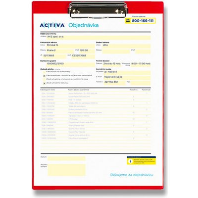 Karton P+P Titan - desky s klipem - červené – Zboží Živě