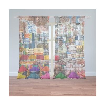 Sablio Záclony Barevné koření: 2ks 150x250cm – Hledejceny.cz