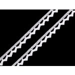 Bavlněná krajka paličkovaná šíře 9 mm, střední, 1 bílá – Sleviste.cz