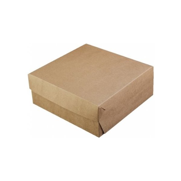 Jednorázové nádobí Papírová krabice kraft 22x22x9cm