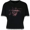 Dámské tričko s potiskem URBAN CLASSICS My Chemical Romance Shrine Angel Laces černá