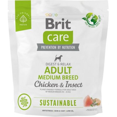 Brit Care Sustainable Adult Medium Breed Chicken & Insect 1 kg – Zbozi.Blesk.cz