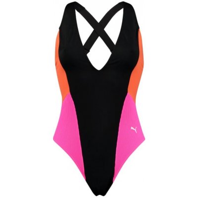 Puma Swim Plunge Swimsuit W černé 938080-01