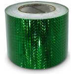 Hologramová samolepicí páska 100mm, motiv zelené čtverečky