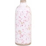 Keramická dekorační váza s růžovými kvítky Floral Cannes - Ø 11*31cm - Chic Antique – Hledejceny.cz