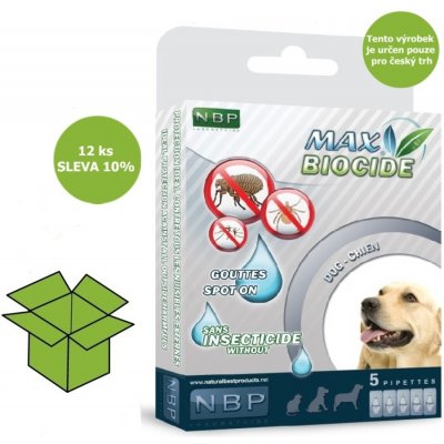 Max Biocide Spot-on Dog 5 x 1 ml 12 ks – Zboží Dáma