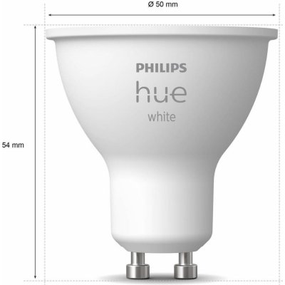 Philips Hue White 5,2 W GU10 LED žárovka, sada 2ks 8718699629311 – Zboží Mobilmania