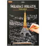 Škrabací obrázek zlatý noční výhled Eiffelka – Zboží Dáma