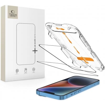 Tech-Protect QUICK SET+ 2-PAK ochranná tvrzená skla pro iPhone 13 / 13 Pro / 14 / 16e černá 5906302363186 – Zboží Živě