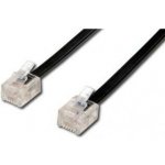 Telefonní kabel RJ11 15 m - černý, samec–samec, doprodej – Hledejceny.cz