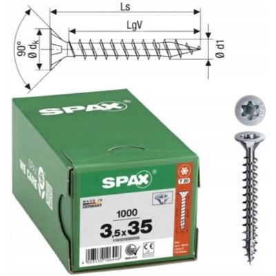 Šrouby Spax 3,5x35 mm 1000 kusů – Hledejceny.cz