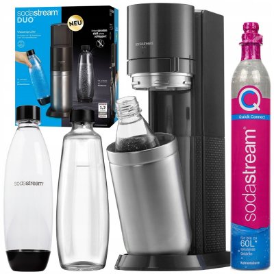 SodaStream DUO Titanium 2 lahve skleněná + PET + CO2 60L – Zbozi.Blesk.cz