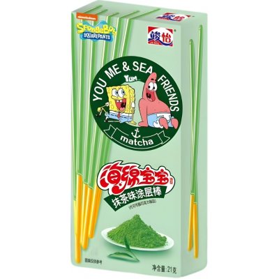 Junyi SpongeBob Matcha Coated Sticks 21 g – Zboží Mobilmania