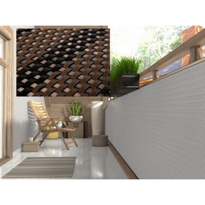 MyBestHome Balkonová ratanová zástěna MALMO, mix hnědá, 100 cm 1300 g/m2 100x300 cm – Zboží Dáma