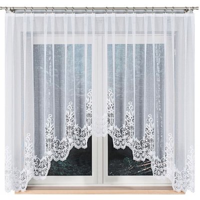 Markýzová Záclona žakárová bílá 400 x 160 cm ornamenty – Hledejceny.cz