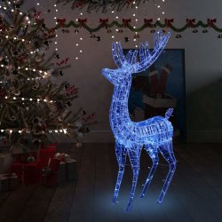 vidaXL XXL Akrylový vánoční sob 250 LED 180 cm modré světlo