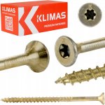 Konstrukční vrut 5x120 TX 25 zápustná hlava zinek žlutý (200 ks/bal) TORX
