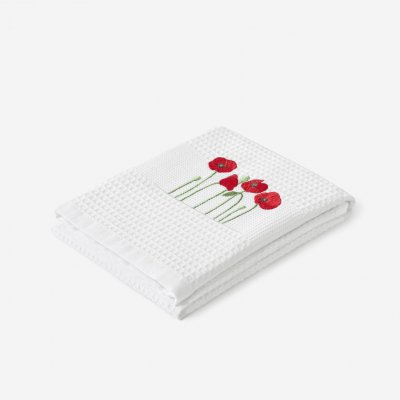 Goldea vlčí máky na bílém 50 x 70 cm – Sleviste.cz