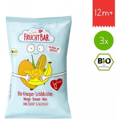 FruchtBar BIO Křupky Želvy - Kukuřice mango a banán 3 x 30g – Zbozi.Blesk.cz