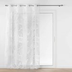 Douceur d'intérieur Záclona s rostlinným vzorem MAGNOLIA, 140 x 240 cm bílá – Hledejceny.cz