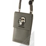 Pouzdro Karl Lagerfeld Saffiano Metal Logo NFT Wallet Phone Bag Silver KLWBSAKCPMG – Zboží Mobilmania