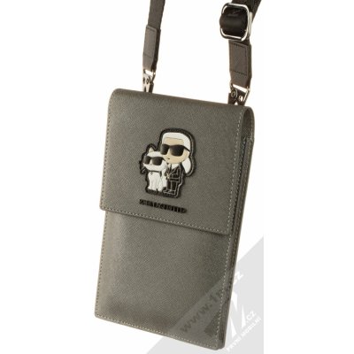 Pouzdro Karl Lagerfeld Saffiano Metal Logo NFT Wallet Phone Bag Silver KLWBSAKCPMG – Zbozi.Blesk.cz