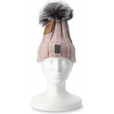 Wooline dámská zimní čepice s bambulí Rose – Zboží Mobilmania