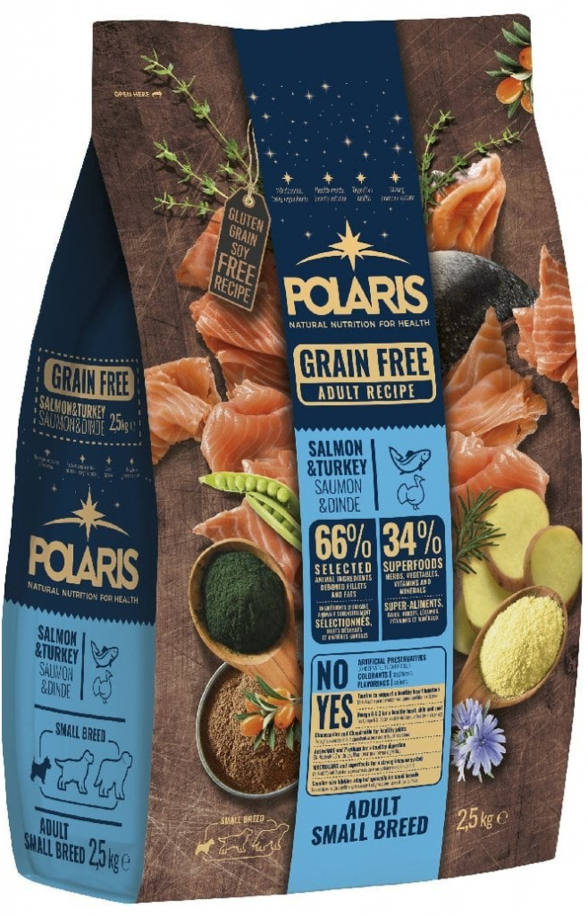 Polaris GF pes Adult Small Breed losos krůta 2,5 kg