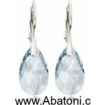 Swarovski Elements Pear krystal stříbrné visací modré slzičky kapky 31215.5 Blue Shade modrá křišťálová světlá šedo-béžová – Sleviste.cz