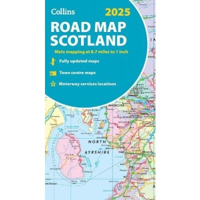 2025 Collins Road Map of Scotland: Folded Road Map CollinsFolded
