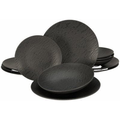 Creatable Jídelní servis Schiefer Black sada talířů 12 ks – Zboží Mobilmania