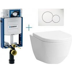 Geberit Kombifix Eco tlačítko Sigma01 bílá WC Laufen Pro + sedátko 110.302.00.5 BY1