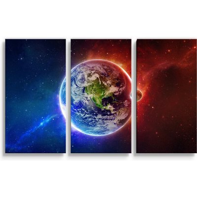 Sablio Obraz - 3-dílný Planeta Země - 120x80 cm – Hledejceny.cz