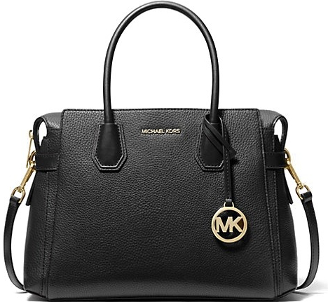 Michael Kors Mercer medium kožená kabelka černá