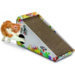 Argi Kartonové škrabadlo pro kočky s hračkou a šantou48 x 27 x 20 cm – Zboží Mobilmania