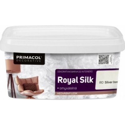 Primacol Decorative Royal Silk omyvatelná dekorativní barva s leskem, R0 báze stříbrná – Zbozi.Blesk.cz